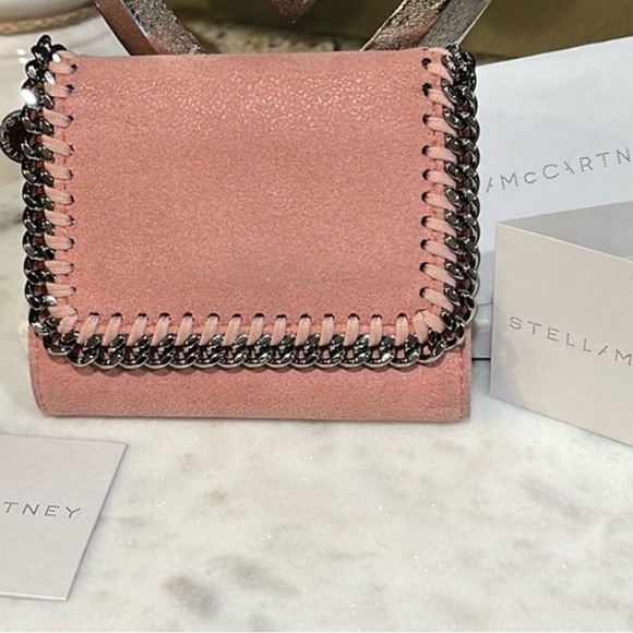 Stella McCartney Handbags - Stella McCartney Falabella small flap wallet pink EUC